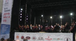 Open air concert in Lviv, Ukraine conducted by Myron Yusypovych