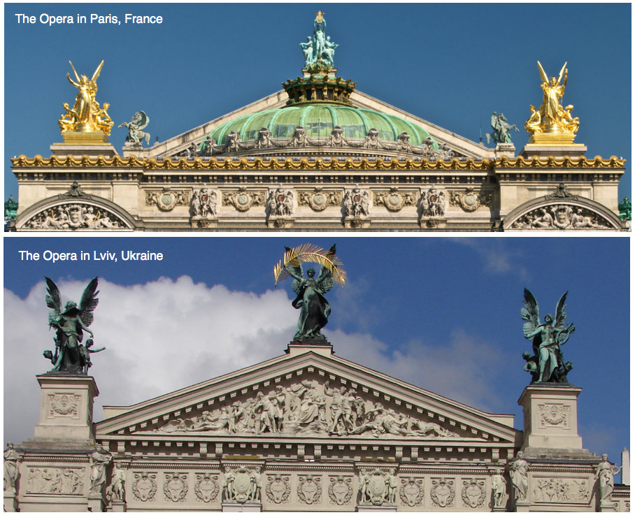 The Front Façade – Opera Paris and Opera Lviv