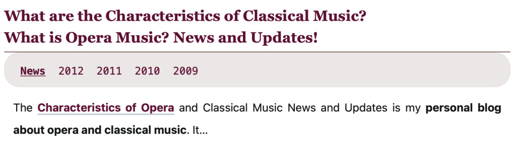 MusicNotes about Opera and Classical Music